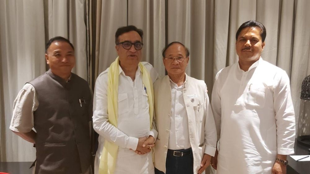 (Extreme left) NPCC President, Supongmeren Jamir with others at Guwahati.